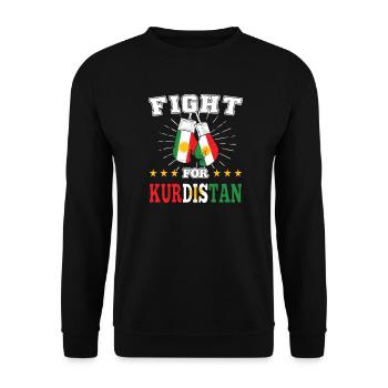 Fight For Kurdistan MMA Boxing Kurd Azadi - Unisex Sweatshirt - black - Front - Alina (178cm) & Michal (187cm)