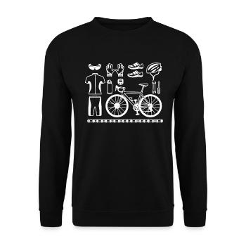 cycling equipment cycling gift bike kit - Unisex Sweatshirt - black - Front - Alina (178cm) & Michal (187cm)