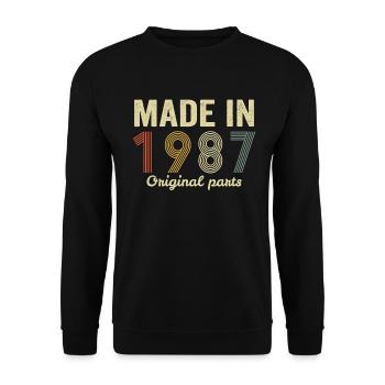 made in 1987 original parts - Sweat-shirt Unisexe - noir - Devant - Alina (178cm) & Michal (187cm)