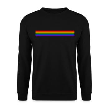 LGBT Lesbian Gay Rainbow Flag - Unisex Pullover - Schwarz - Vorne - Alina (178cm) & Michal (187cm)