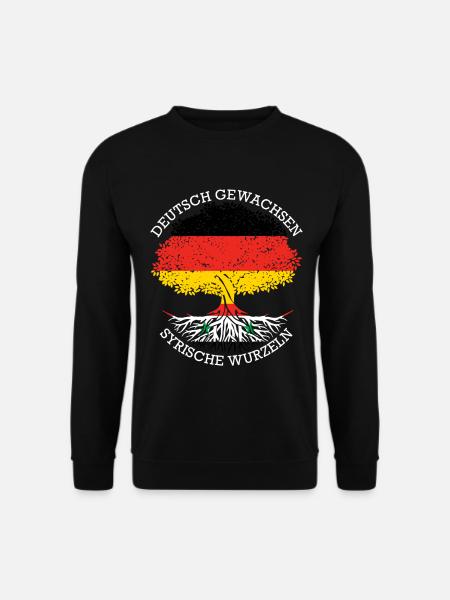 Deutsch Aufgewachsen Syrische Wurzeln - Unisex Pullover - Schwarz