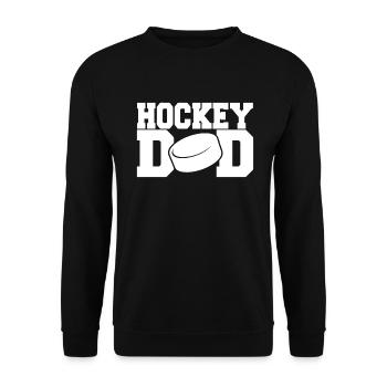 Hockey dad - Unisex Pullover - Schwarz - Vorne - Alina (178cm) & Michal (187cm)