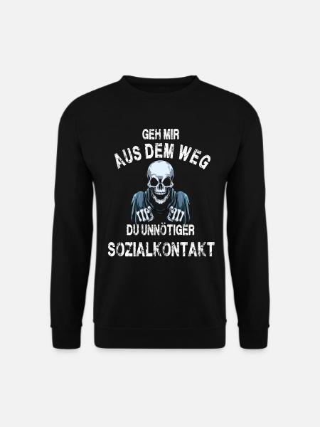 Geh mir aus dem Weg du unnötiger Sozialkontakt - Unisex Pullover - Schwarz