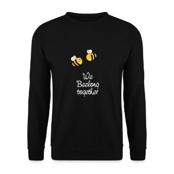 We Beelong Together Bee - Unisex Pullover - Schwarz - Vorne - Alina (178cm) & Michal (187cm)