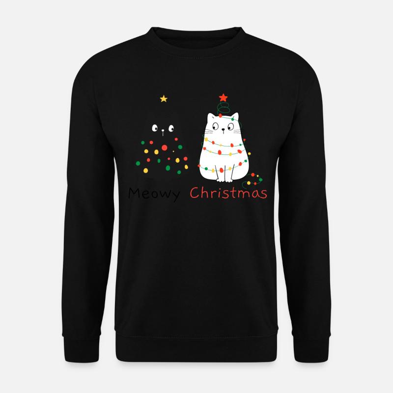 Meowy Christmas - Sweat-shirt Unisexe - noir