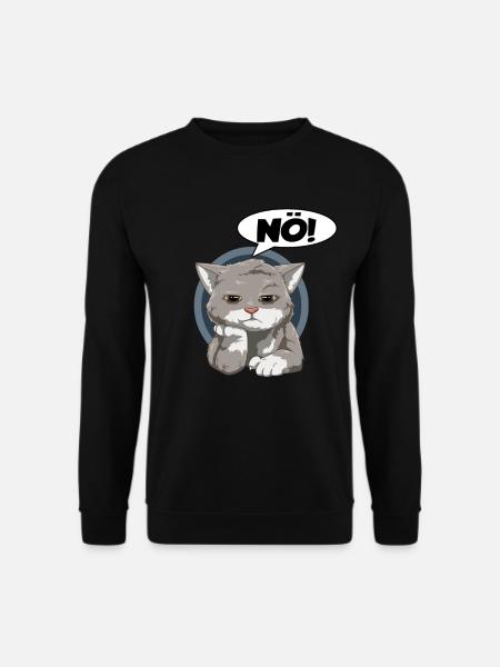 Katze Kater Streiken Ärgern Null Bock Keine Lust - Unisex Pullover - Schwarz