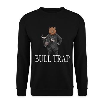 Share Stock Purchase Stock Exchange Bulle Bear Price Investing - Unisex Sweatshirt - black - Front - Alina (178cm) & Michal (187cm)