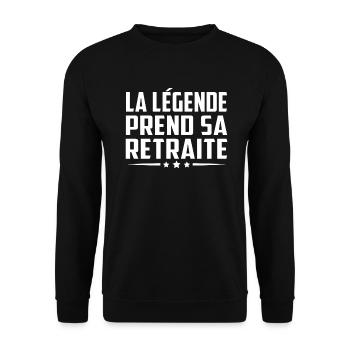 La légende prend sa retraite cadeau retraité - Sweat-shirt Unisexe - noir - Devant - Alina (178cm) & Michal (187cm)
