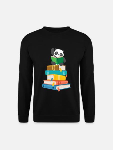 Panda ours ours panda livres Amour Cadeau - Sweat-shirt Unisexe - noir