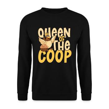 Queen of the coop - Unisex Sweatshirt - black - Front - Alina (178cm) & Michal (187cm)