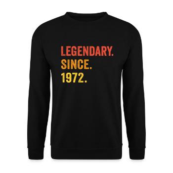 Legendary since 1972 - Unisex Sweatshirt - black - Front - Alina (178cm) & Michal (187cm)