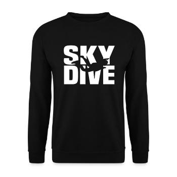 skydive skydive t shirt - Unisex Sweatshirt - black - Front - Alina (178cm) & Michal (187cm)