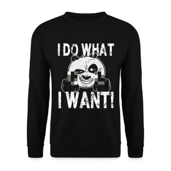 I Do What I Want - Sweat-shirt Unisexe - noir - Devant - Alina (178cm) & Michal (187cm)