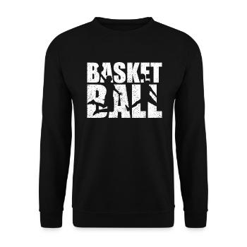 Basketball t shirt basketballer - Sweat-shirt Unisexe - noir - Devant - Alina (178cm) & Michal (187cm)