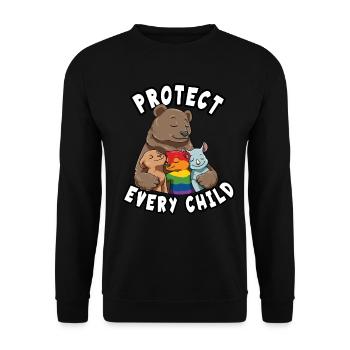 Bears Mom Protects Her Children Care for - Unisex Sweatshirt - black - Front - Alina (178cm) & Michal (187cm)