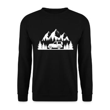 off road 4x4 - Sweat-shirt Unisexe - noir - Devant - Alina (178cm) & Michal (187cm)