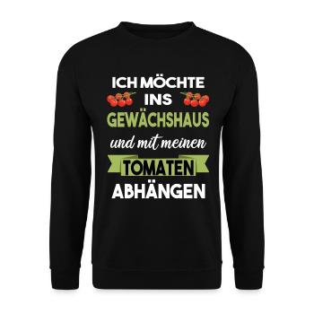 gewächshaus tomaten - Unisex Pullover - Schwarz - Vorne - Alina (178cm) & Michal (187cm)