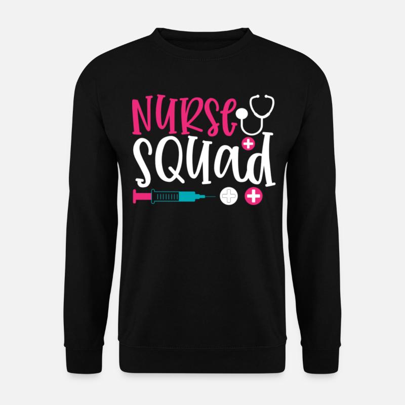 Saying nurse squad - Unisex Sweatshirt - black