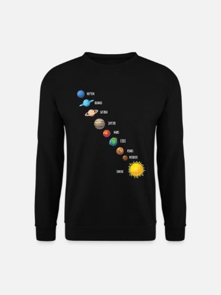 Astronaut Kosmos Planeten Sonnensystem - Unisex Pullover - Schwarz