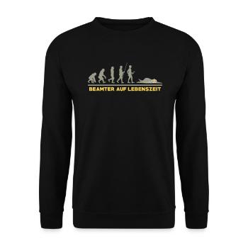 Fonctionnaire à vie fonctionnaire cadeau paresseux - Sweat-shirt Unisexe - noir - Devant - Alina (178cm) & Michal (187cm)