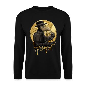 Black Crow Death Plague Doctor Occult Raven Goth - Unisex Sweatshirt - black - Front - Alina (178cm) & Michal (187cm)