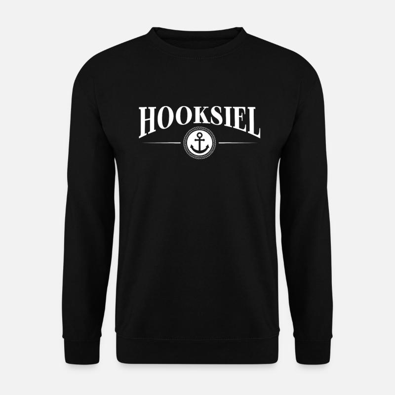 Anker und Seil - Badeort Hooksiel - Unisex Pullover - Schwarz