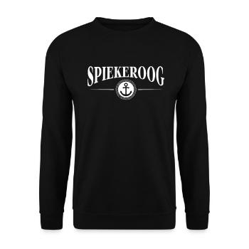 Anker und Seil - Insel Spiekeroog - Unisex Pullover - Schwarz - Vorne - Alina (178cm) & Michal (187cm)