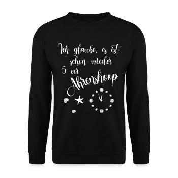 Ich glaube es ist schon wieder 5 vor Ahrenshoop - Unisex Pullover - Schwarz - Vorne - Alina (178cm) & Michal (187cm)