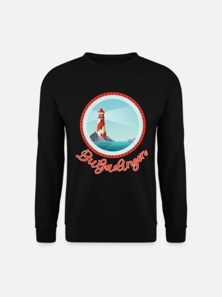 Maritim mit Leuchtturm - Nordsee Insel Butjadingen - Unisex Pullover - Schwarz