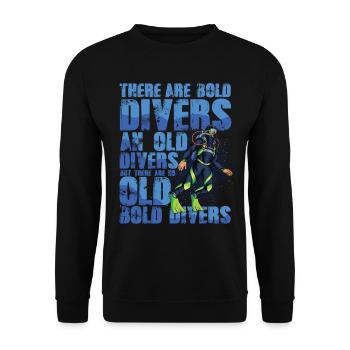 Bold and Old Divers - Unisex Pullover - Schwarz - Vorne - Alina (178cm) & Michal (187cm)