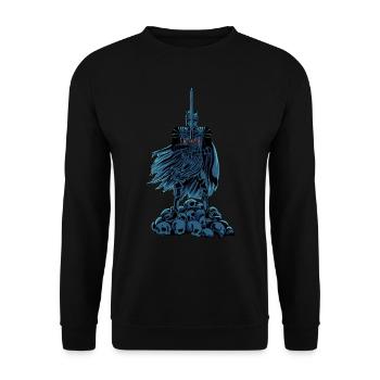 Templars with sword on skulls - Knights Templar - Unisex Sweatshirt - black - Front - Alina (178cm) & Michal (187cm)
