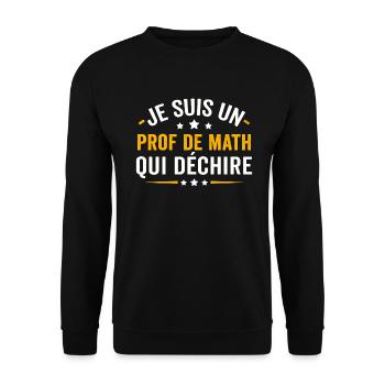 je suis un prof de math qui déchire - Sweat-shirt Unisexe - noir - Devant - Alina (178cm) & Michal (187cm)