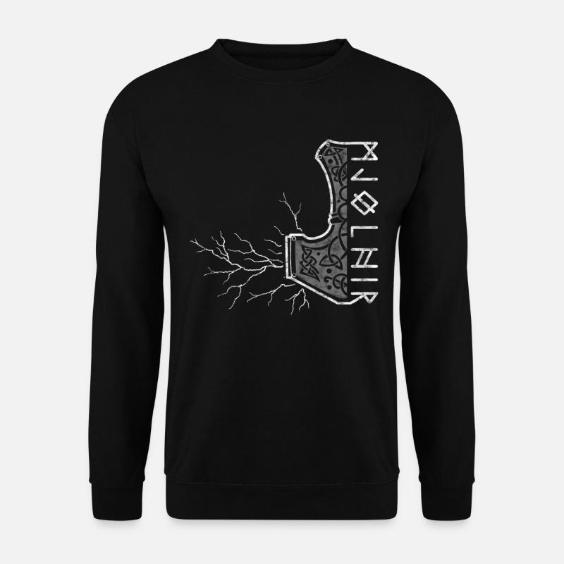 Le marteau de Thor avec flash - Mjölnir - Sweat-shirt Unisexe - noir