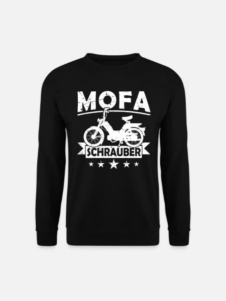 Mofa Schrauber Moped Mofafahrer Zweitakter Tüftler - Unisex Pullover - Schwarz