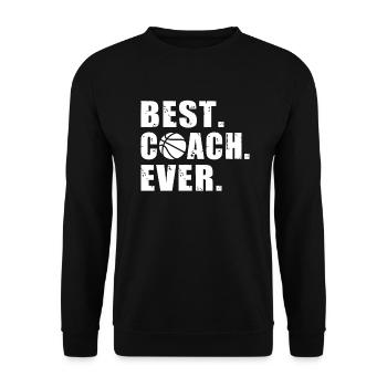 best coach ever basketball t-shirt coach basket - Sweat-shirt Unisexe - noir - Devant - Alina (178cm) & Michal (187cm)