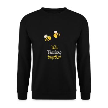 Sweet bees We belong together - Unisex Sweatshirt - black - Front - Alina (178cm) & Michal (187cm)
