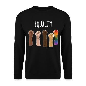 LGBTQ+ Equality Pride - Sweat-shirt Unisexe - noir - Devant - Alina (178cm) & Michal (187cm)