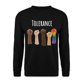 Tolerance Equal Rights - Unisex Pullover - Schwarz - Vorne - Alina (178cm) & Michal (187cm)