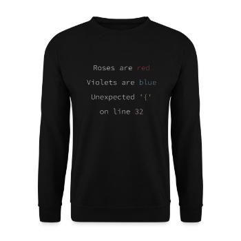 Funny Programmer Coder Coding Quote - Unisex Pullover - Schwarz - Vorne - Alina (178cm) & Michal (187cm)