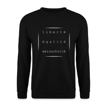 liberte egalite wine spritzer wine lovers - Unisex Sweatshirt - black - Front - Alina (178cm) & Michal (187cm)