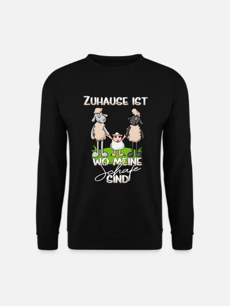 Schäfer - Zuhause ist wo meine Schafe sind - Unisex Pullover - Schwarz