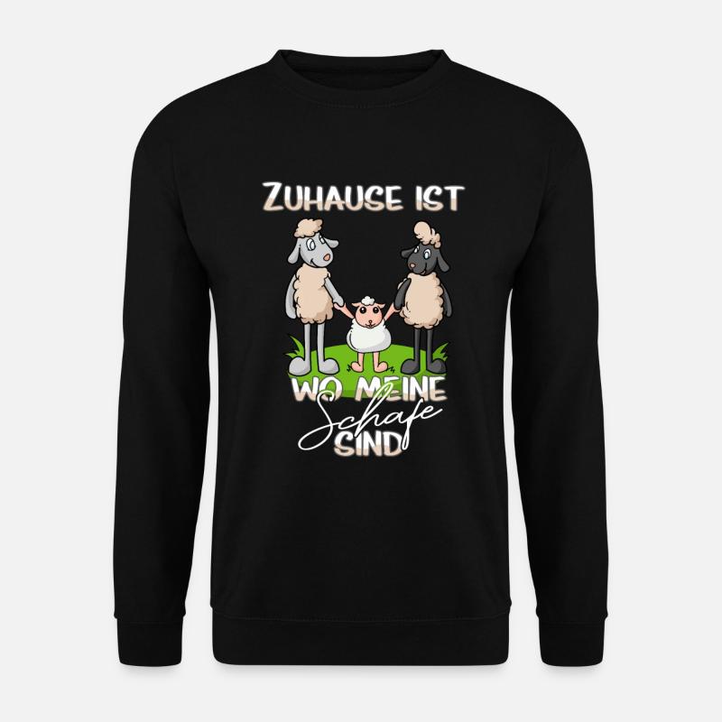 Schäfer - Zuhause ist wo meine Schafe sind - Unisex Pullover - Schwarz