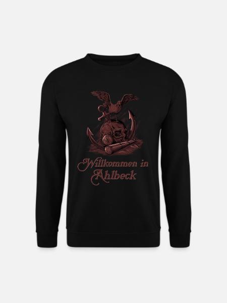 Möwe auf Schädel - Ostseeheilbad Ahlbeck - Unisex Pullover - Schwarz