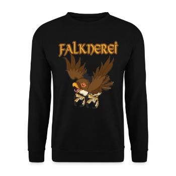 Falknerei Beizjagd Greifvogel Greif Falke - Unisex Pullover - Schwarz - Vorne - Alina (178cm) & Michal (187cm)
