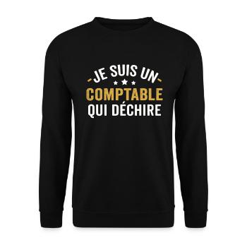 Je suis un comptable qui déchire - Sweat-shirt Unisexe - noir - Devant - Alina (178cm) & Michal (187cm)