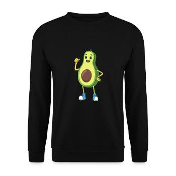 Comic Avocado - Unisex Pullover - Schwarz - Vorne - Alina (178cm) & Michal (187cm)