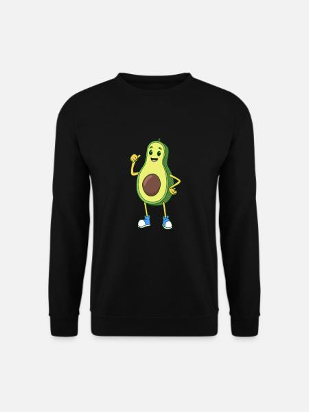 Comic Avocado - Unisex Pullover - Schwarz