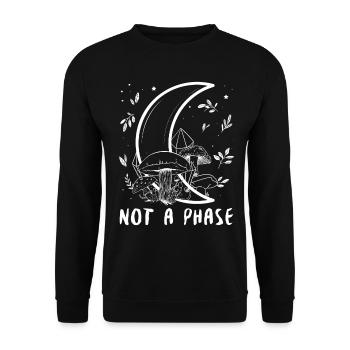 Cottagecore Aesthetic Bisexuell Pride Not A Phase - Unisex Pullover - Schwarz - Vorne - Alina (178cm) & Michal (187cm)