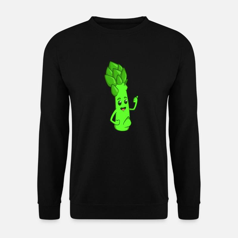 Comic green asparagus - Unisex Sweatshirt - black
