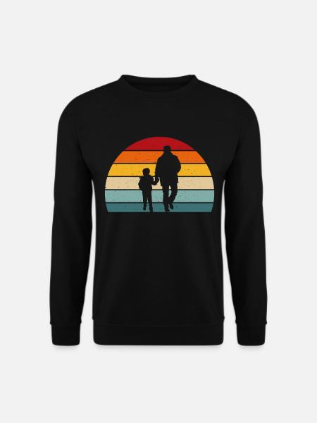 Vater und Sohn Geschenk Papa Sohn - Unisex Pullover - Schwarz